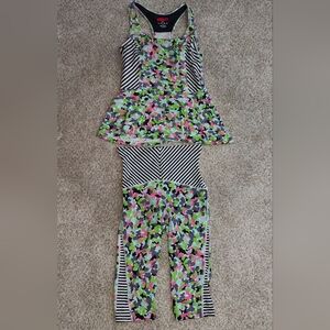 SPANX Multicolor Patterned Two-Piece Set Size Small